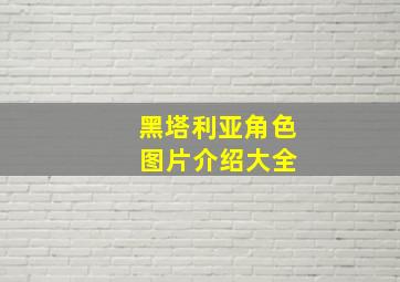 黑塔利亚角色 图片介绍大全